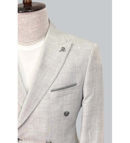 SUIT SARTORIA AÇIK GRİ KETEN TAKIM ELBİSE 2617