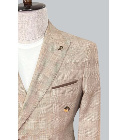 SUIT SARTORIA BROWN LINEN SUIT 2617