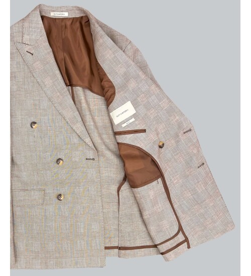 SUIT SARTORIA BROWN LINEN SUIT 2617