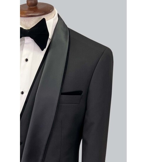 SUIT SARTORIA BLACK TUXEDO 5595