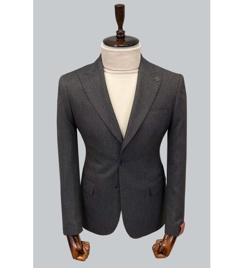 SUIT SARTORIA DARK BROWN JACKET 4534