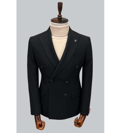 SUIT SARTORIA KRUVAZE SİYAH CEKET 4533