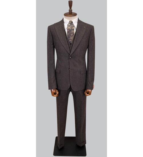 SUIT SARTORIA BROWN WOOL SUIT 2551