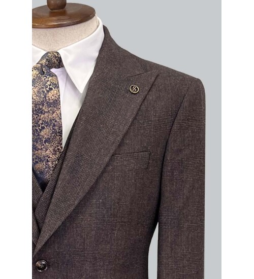 SUIT SARTORIA BROWN WOOL SUIT 2551