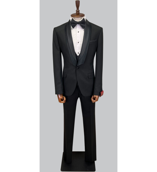 SUIT SARTORIA BLACK TUXEDO 5062