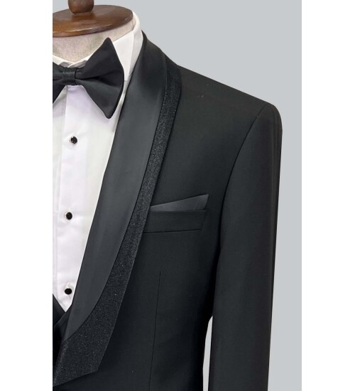 SUIT SARTORIA BLACK TUXEDO 5062