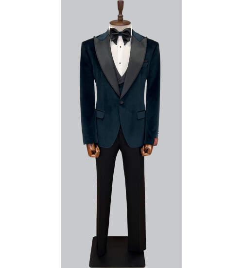 SUIT SARTORIA GREEN VELVET TUXEDO 5582