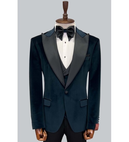 SUIT SARTORIA GREEN VELVET TUXEDO 5582