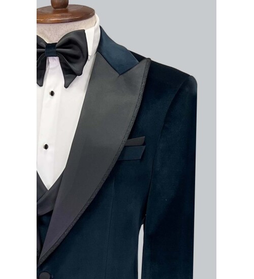 SUIT SARTORIA GREEN VELVET TUXEDO 5582