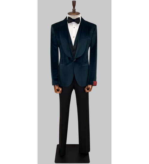 SUIT SARTORIA GREEN VELVET TUXEDO 5581