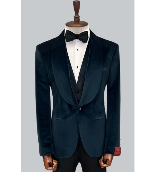 SUIT SARTORIA GREEN VELVET TUXEDO 5581