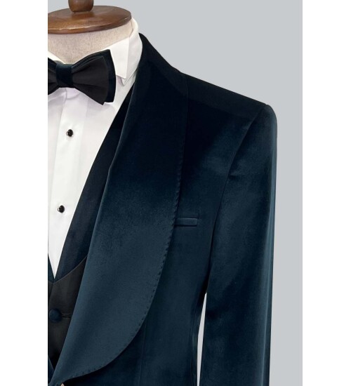 SUIT SARTORIA GREEN VELVET TUXEDO 5581