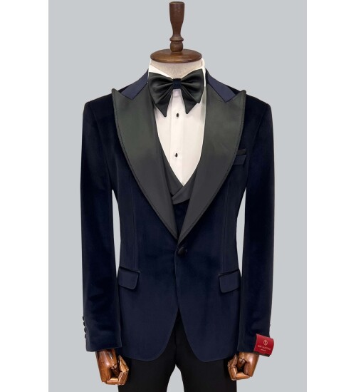 SUIT SARTORIA LACİVERT KADİFE DAMATLIK 5582