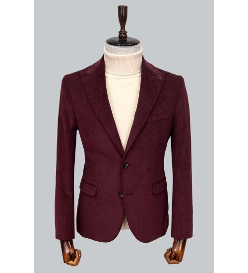 SUIT SARTORIA CLARET RED VELVET JACKET 4401