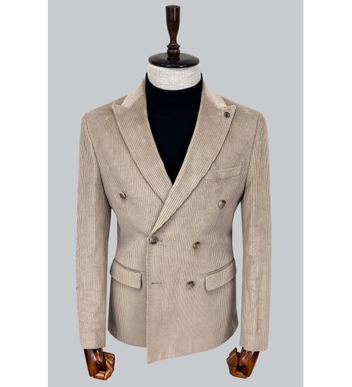 SUIT SARTORIA BEIGE VELVET JACKET 4403