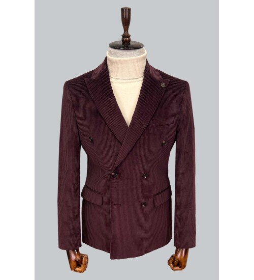 SUIT SARTORIA CLARET RED VELVET JACKET 4403