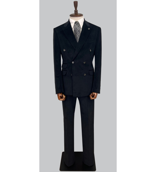 SUIT SARTORIA BLACK DOUBLE BREASTED SUIT 2499