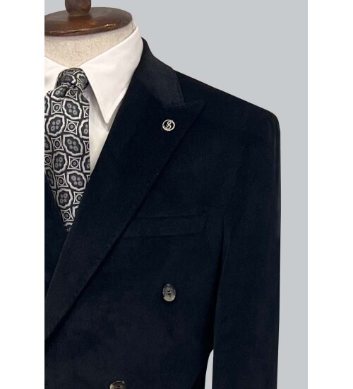 SUIT SARTORIA BLACK DOUBLE BREASTED SUIT 2499