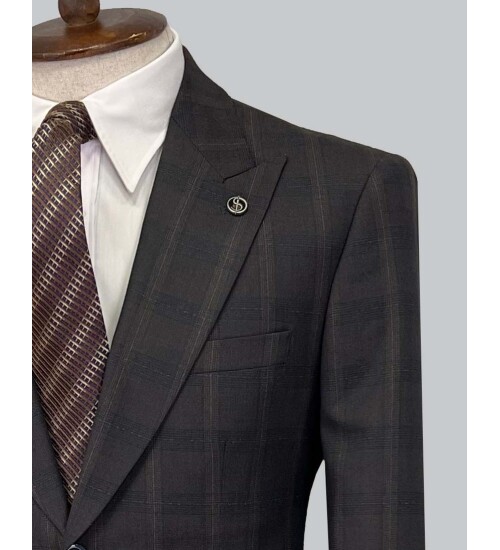 SUIT SARTORIA WOOL BROWN SUIT 2375