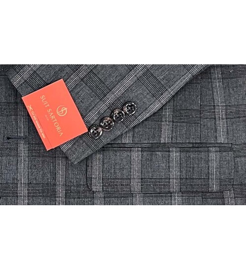 SUIT SARTORIA WOOL DARK GREY SUIT 2375