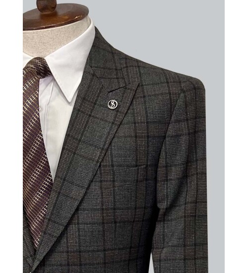 SUIT SARTORIA WOOL BROWN SUIT 2375