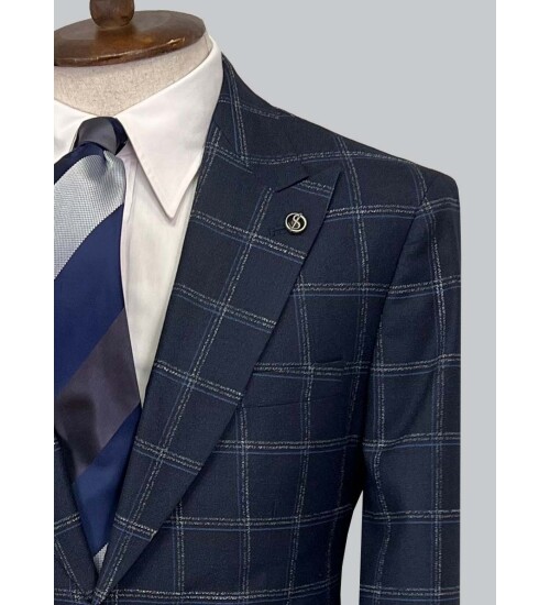 SUIT SARTORIA WOOL NAVY BLUE SUIT 2375