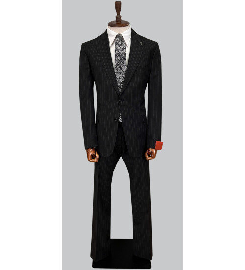 SUIT SARTORIA BLACK WOOL SUIT 2454