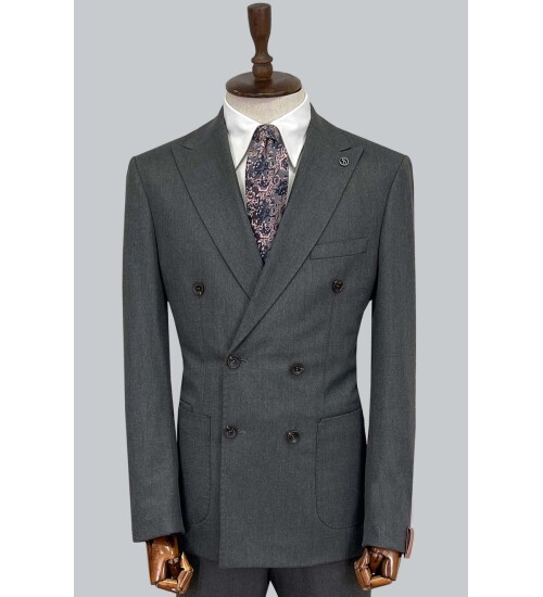 SUIT SARTORIA WOOL DARK GREY SUIT 2447