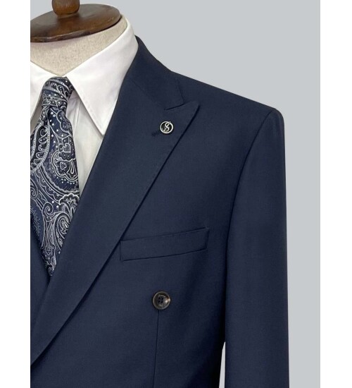 SUIT SARTORIA WOOL NAVY BLUE SUIT 2447