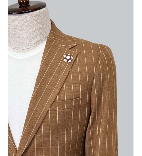 SUIT SARTORIA LIGHT BROWN JACKET 4361