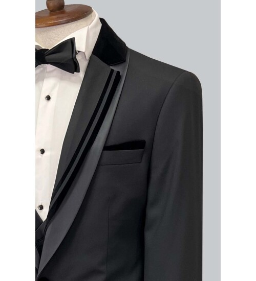 SUIT SARTORIA BLACK TUXEDO 5277