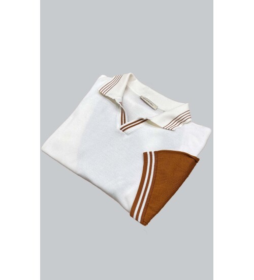 SUIT SARTORIA WHITE SHORT SLEEVE KNITWEAR T-SHIRT 9020