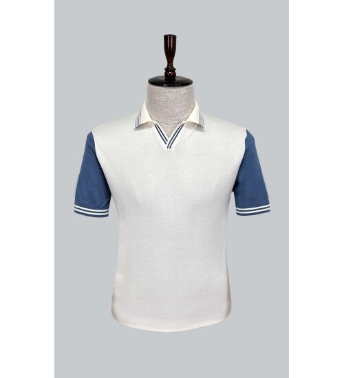 SUIT SARTORIA WHITE SHORT SLEEVE KNITWEAR T-SHIRT 9020