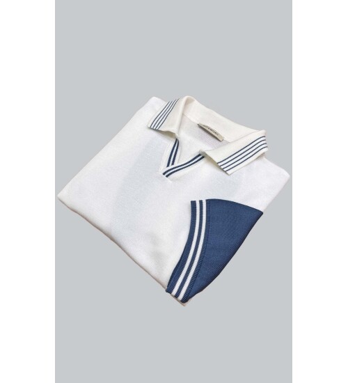 SUIT SARTORIA WHITE SHORT SLEEVE KNITWEAR T-SHIRT 9020