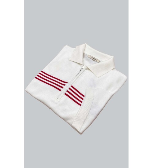 SUIT SARTORIA WHITE SHORT SLEEVE KNITWEAR T-SHIRT 9025