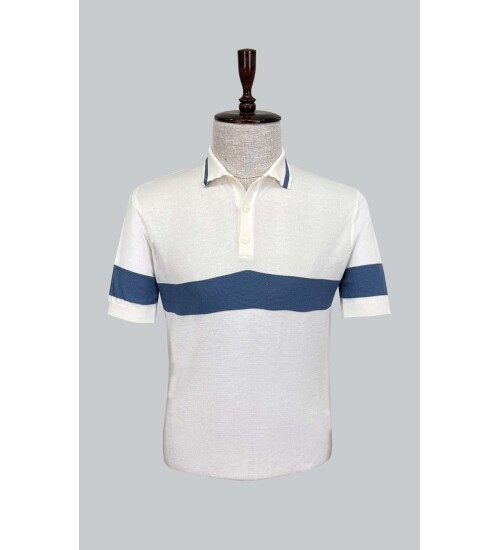 SUIT SARTORIA WHITE SHORT SLEEVE KNITWEAR T-SHIRT 9023