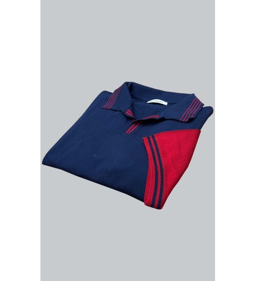 SUIT SARTORIA NAVY BLUE SHORT SLEEVE KNITWEAR T-SHIRT 9020