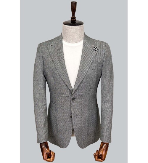 SUIT SARTORIA BLACK LINEN JACKET 4344