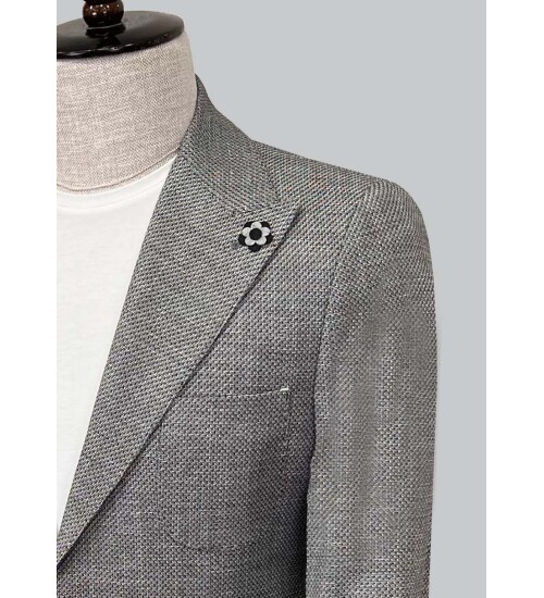 SUIT SARTORIA BLACK LINEN JACKET 4344