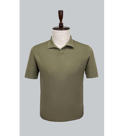 SUIT SARTORIA GREEN SHORT SLEEVE KNITWEAR T-SHIRT 9019