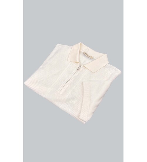 SUIT SARTORIA WHITE SHORT SLEEVE KNITWEAR T-SHIRT 9022