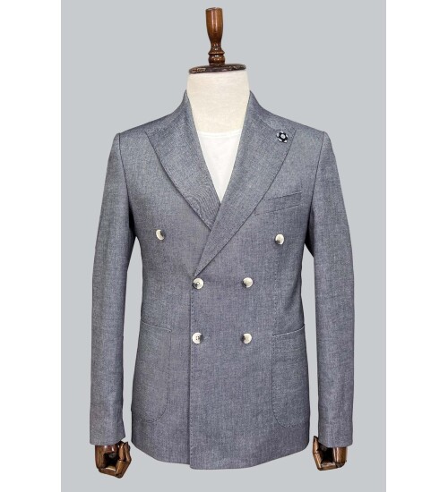 SUIT SARTORIA LINEN DOUBLE BREASTED JACKET 4341