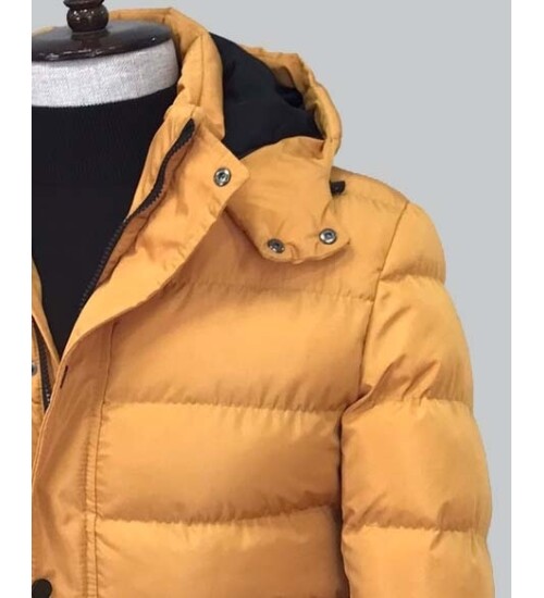 YELLOW HOODED COAT 8092