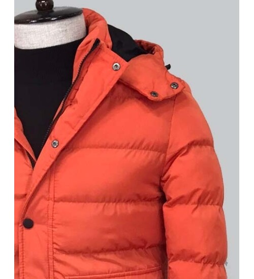 ORANGE HOODED COAT 8092