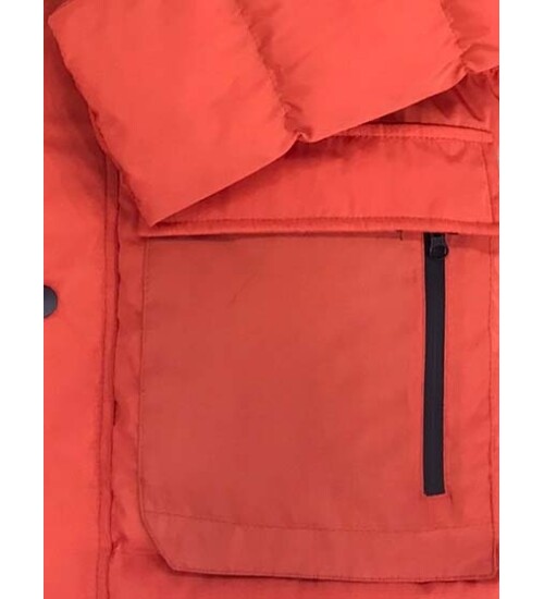 ORANGE HOODED COAT 8092