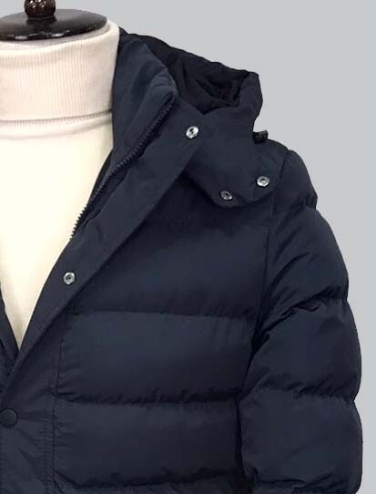 NAVY BLUE HOODED COAT 8092