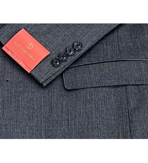 SUIT SARTORIA DARK GREY SUIT WITH DOUBLE FACED VEST