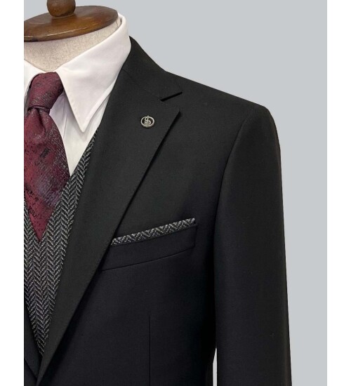 SUIT SARTORIA BLACK SUIT 2313