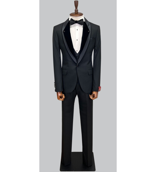 SUIT SARTORIA BLACK TUXEDO 5276