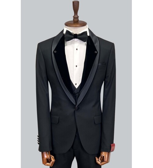 SUIT SARTORIA BLACK TUXEDO 5276